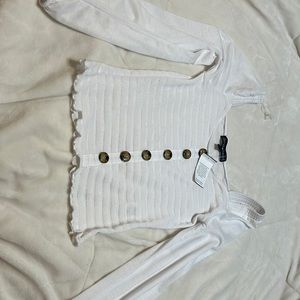 long sleeve white top